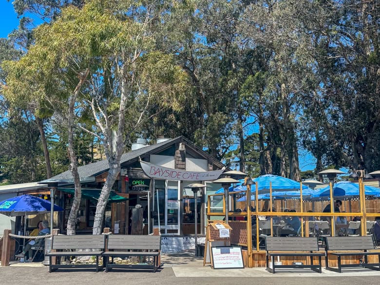 In front of Bayside Cafe