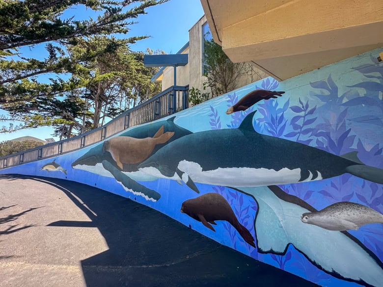 Wall mural in front of the Natural History Museum