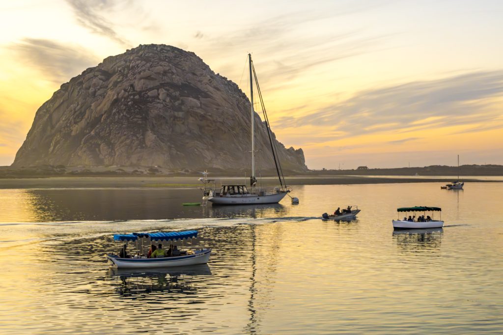 Electric boats cruising the Morro Bay