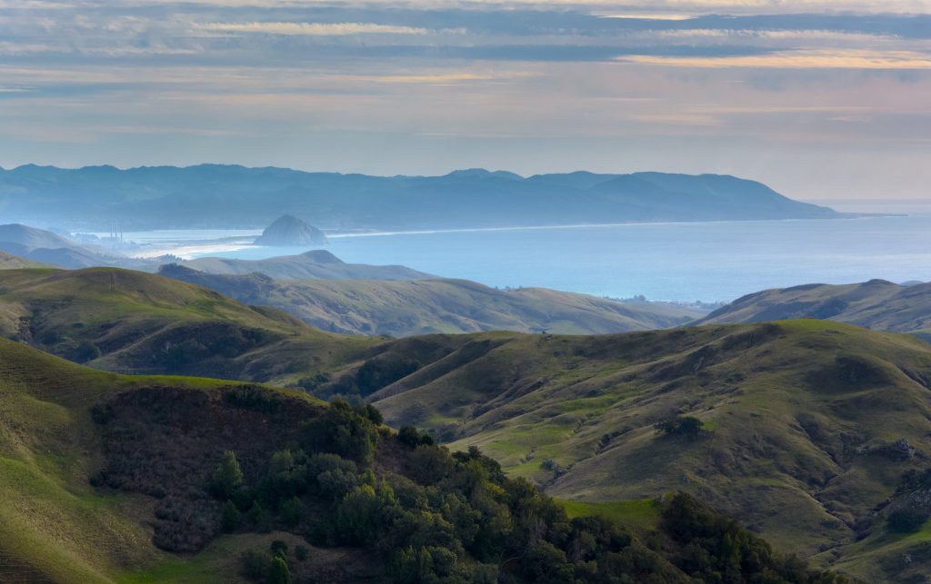 View of Morro Bay from highway 46