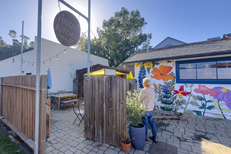 Hidden Kitchen in Cambria location, entrance to the restaurant