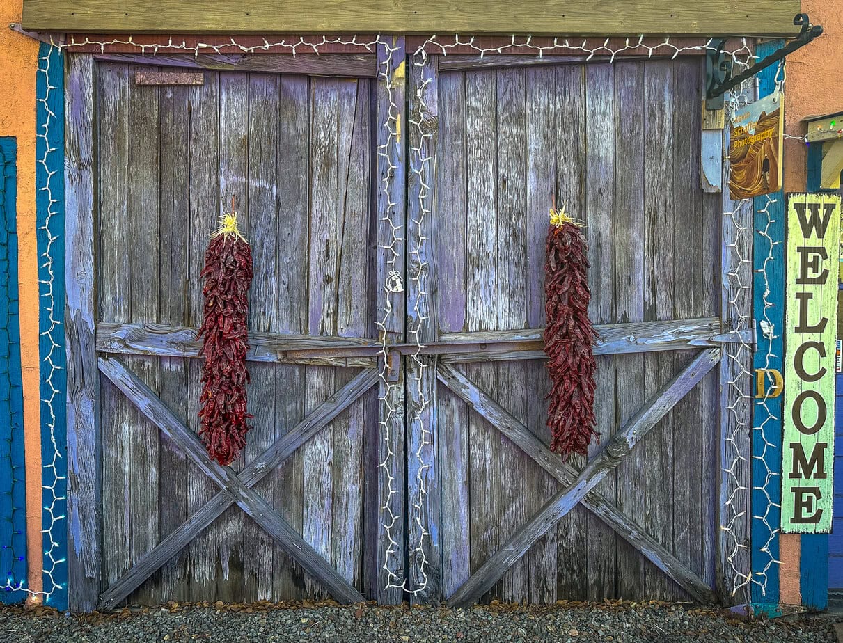 Barn doors of a property in New Mexico