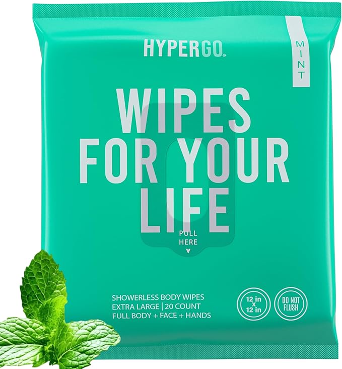HyperGo XL Body Wipes for Women & Men