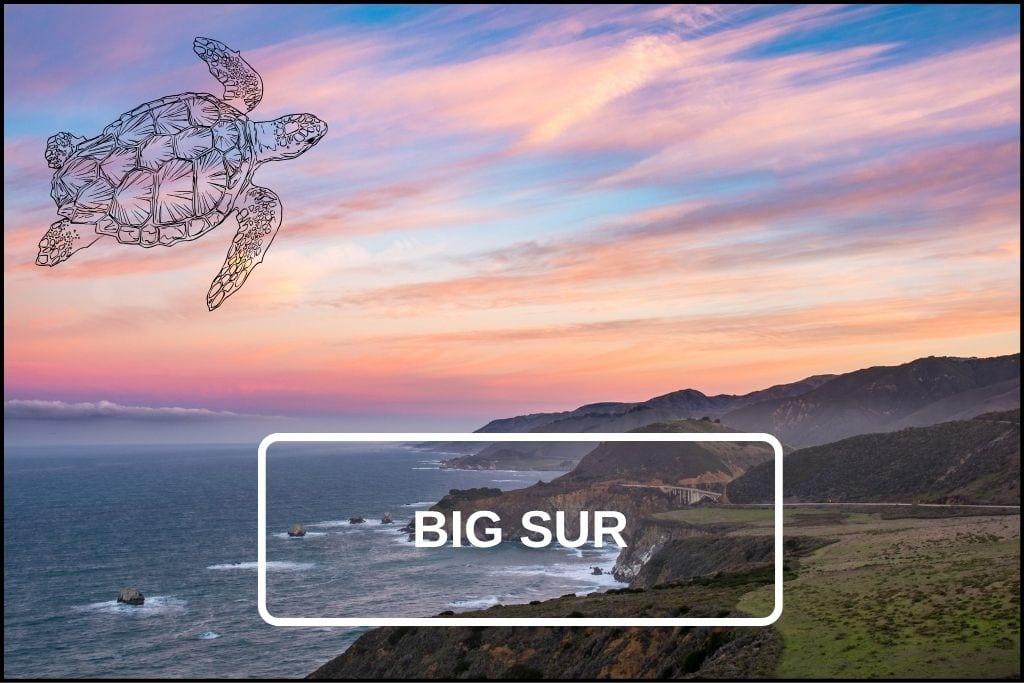 View of Big Sur Bixby Bridge from Pacific Coast Higjway