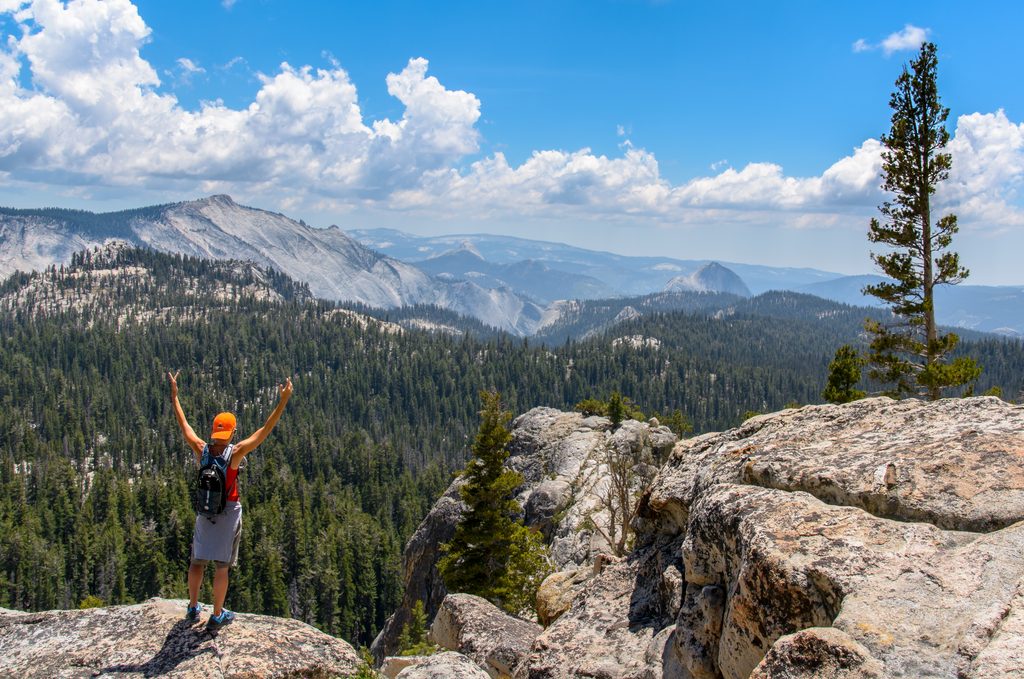 Hking up to May Lake, Yosemite National Park, California